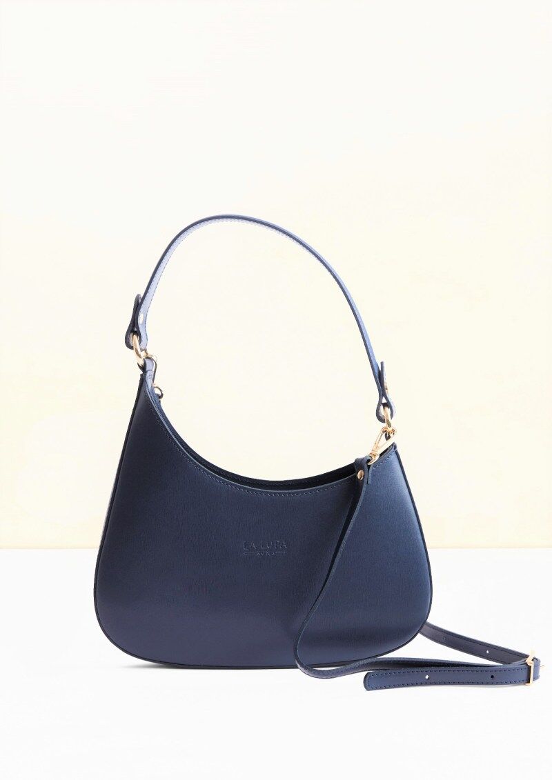 Valentina Navy Italian Pebble purchases Leather Triple Section Crossbody